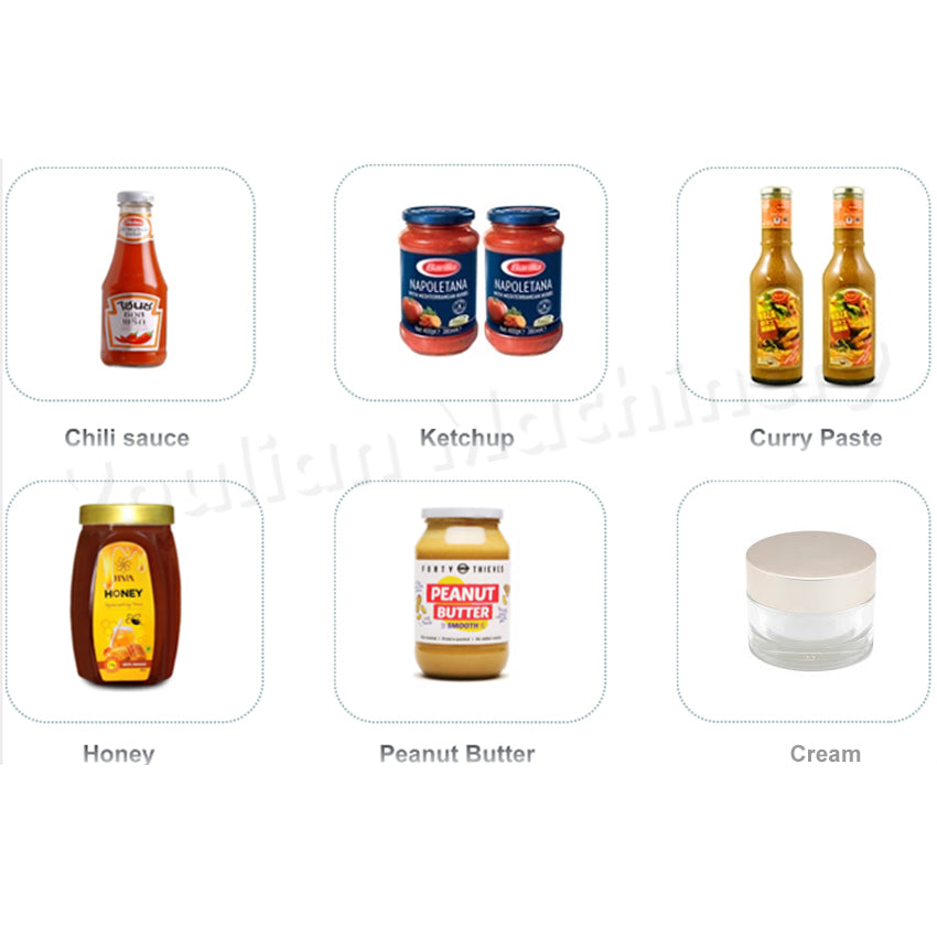 GT6T-6G 6 Head Pneumatic Piston Thick Sauce Oil Paste and Liquid Bottle Filling Machine