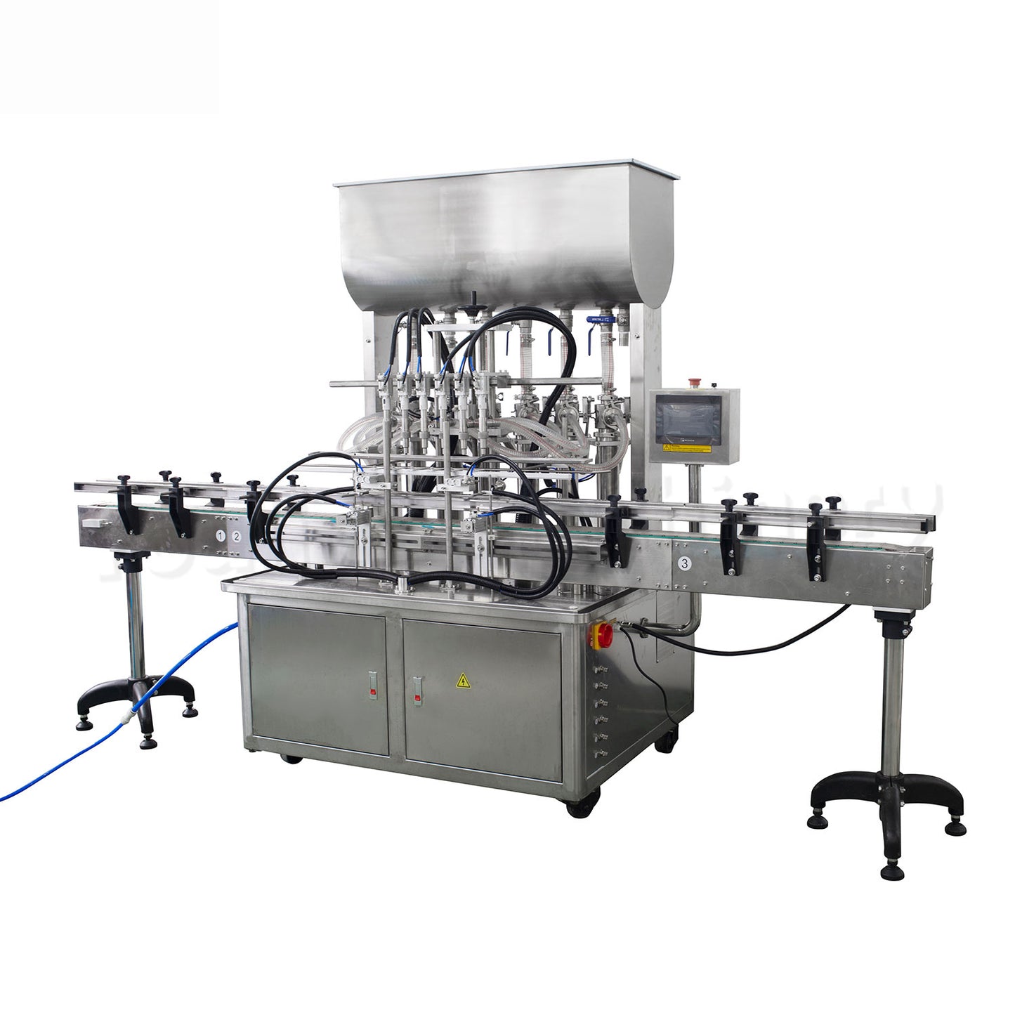 GT6T-6G 6 Head Pneumatic Piston Thick Sauce Oil Paste and Liquid Bottle Filling Machine