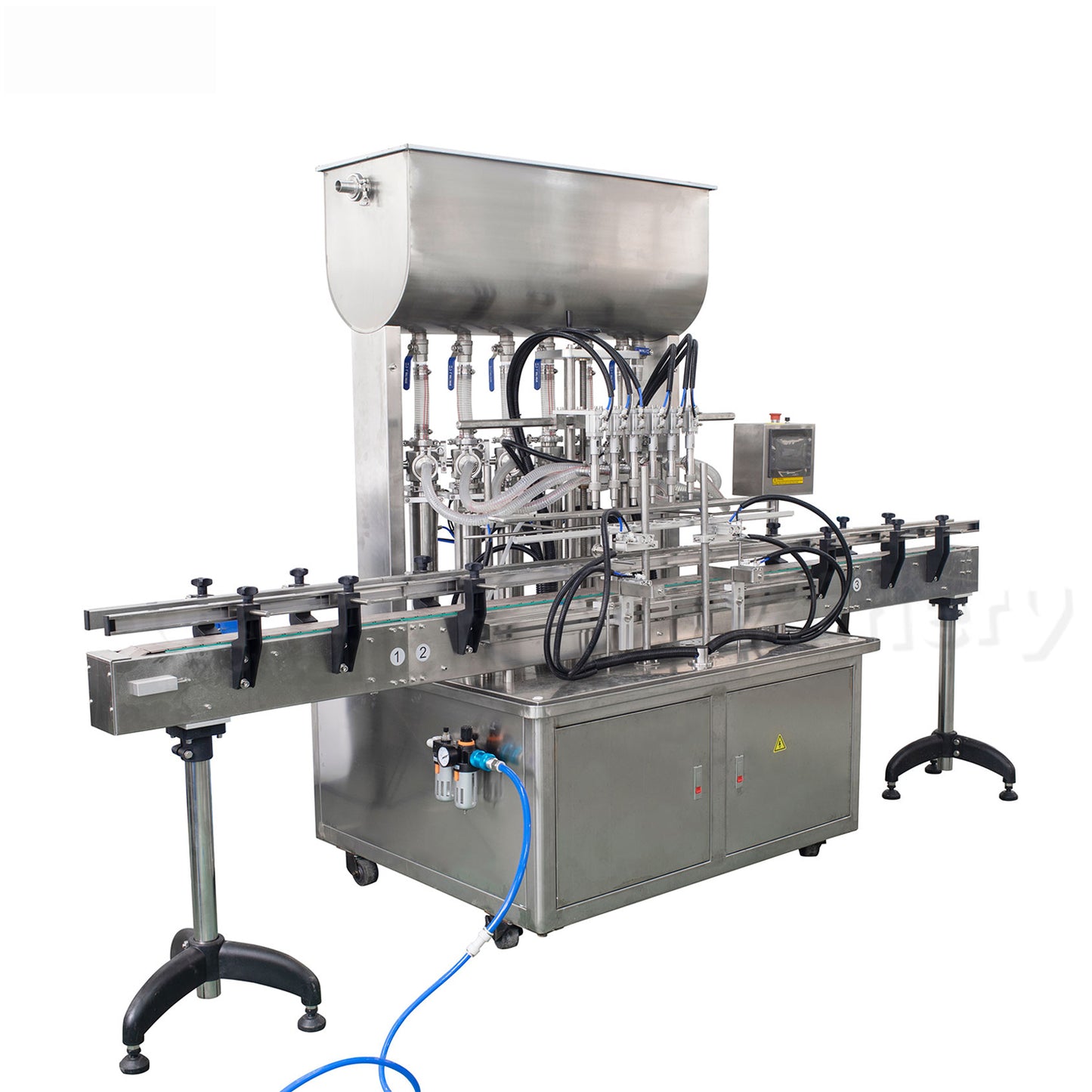 GT6T-6G 6 Head Pneumatic Piston Thick Sauce Oil Paste and Liquid Bottle Filling Machine