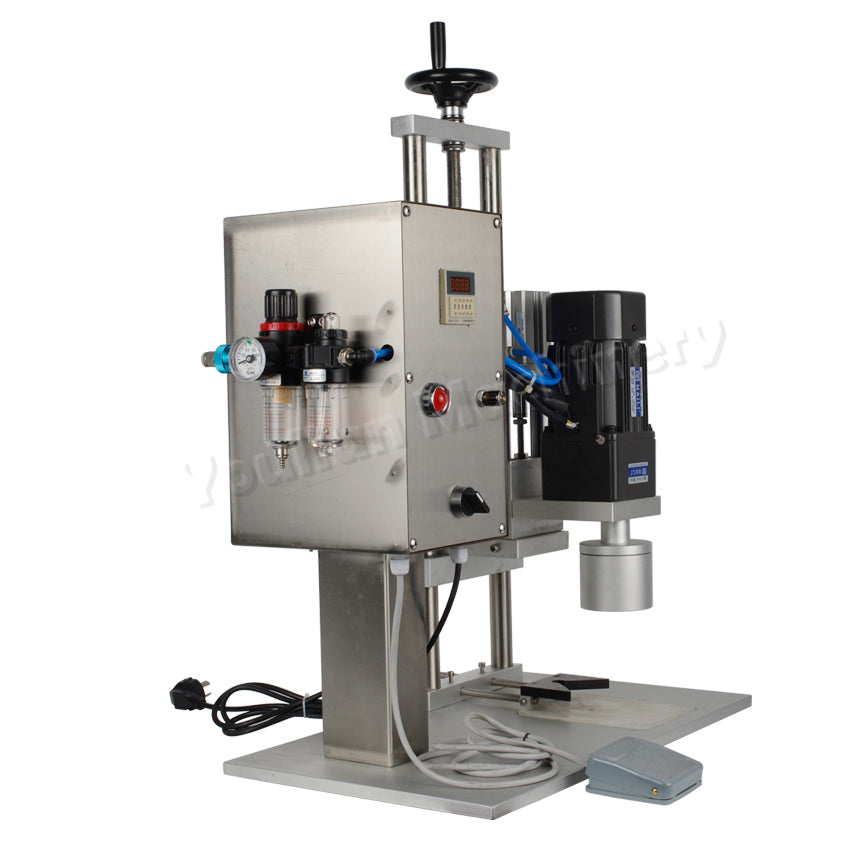 QDX-450 Semi-Auto Pneumatic Bottle Capper Sealer Machine Plastic Bottle Cap Screw Capping Machine