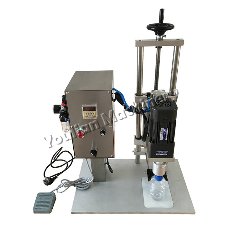 QDX-450 Semi-Auto Pneumatic Bottle Capper Sealer Machine Plastic Bottle Cap Screw Capping Machine