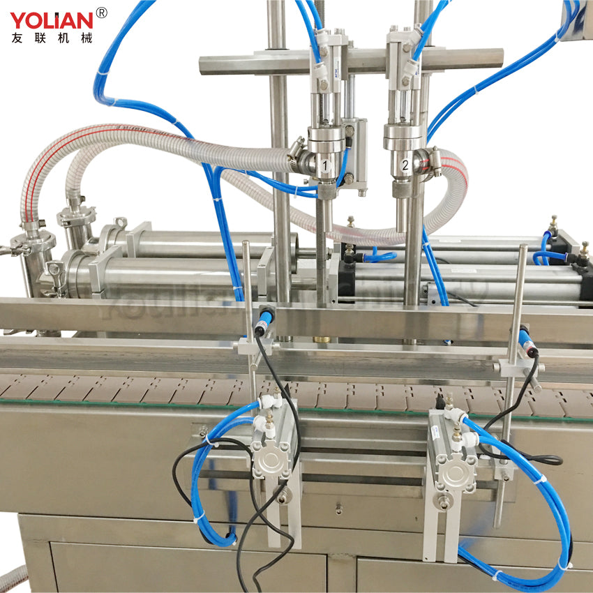YT2T Automatic Pneumatic Double Head Drink Liquid Filler Machine Liquid Edible Oil Plastic Bottle Filling Machine