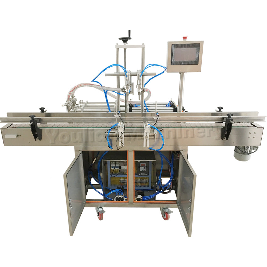 YT2T Automatic Pneumatic Double Head Drink Liquid Filler Machine Liquid Edible Oil Plastic Bottle Filling Machine