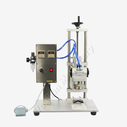BX-50 Semi Automatic Pneumatic Capper Tin Metal Aluminum Cap Twist Off Screw Sealing Capping Machine