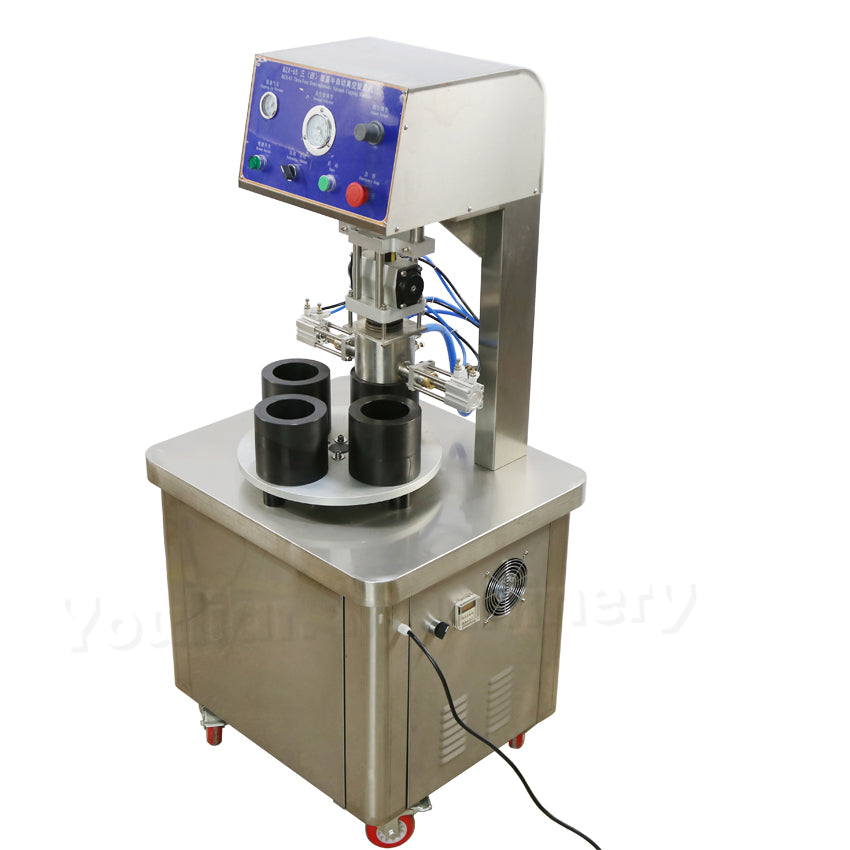 BZX-65-4 Semi automatic Pneumatic Vacuum Capper Machine Twist Off Glass Jar Vacuum Screw Capping Machine