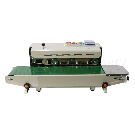 FR-770 Continuous Band Heat Sealer Food Plastic Aluminum Foil Bag Pouch Sealing Packaging Machine