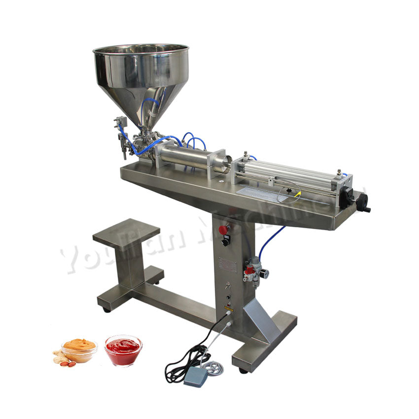 G1LGD Semi Auto Volumetric Viscous Liquid and ketchup Peanut Butter Paste Glass Bottle Filling Machine