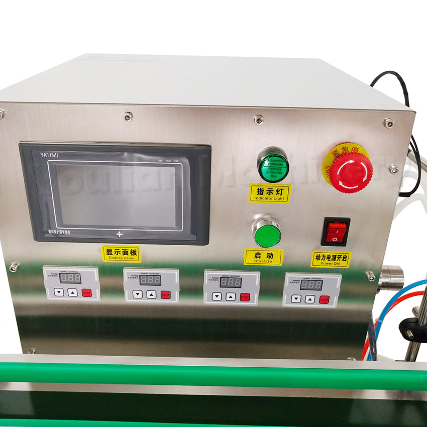 GX-4 Semi Automatic Desktop CNC 4 Nozzles Filler Water Perfume Juice Oil Liquid Filling Machine with Conveyor